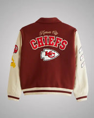 Maroon Varsity Bomber Jacket Abercrombie Kansas City Chiefs