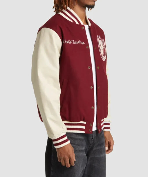 Maroon Varsity Jacket for Men