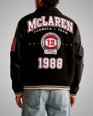 McLaren Black Bomber Varsity Jacket