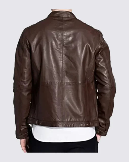 Mens Brown Biker Leather Jacket