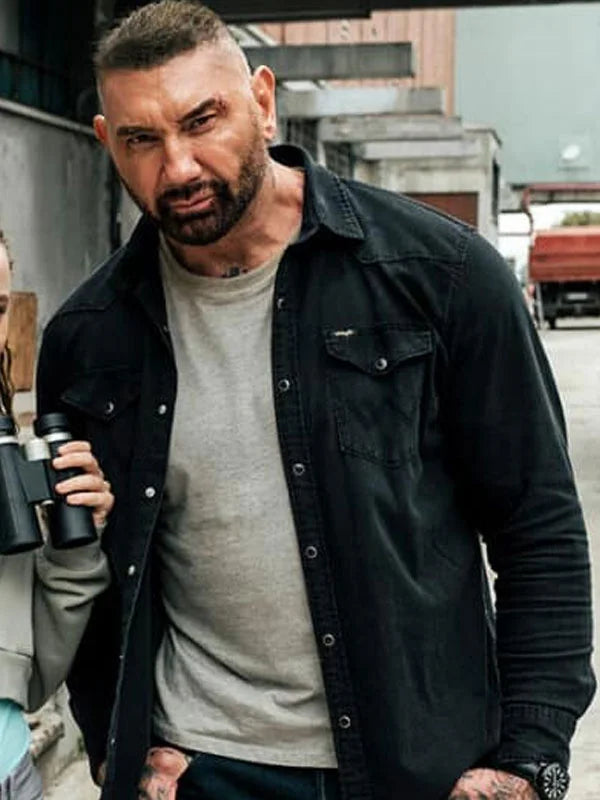 Dave Bautista My Spy The Eternal City Black Cotton Jacket