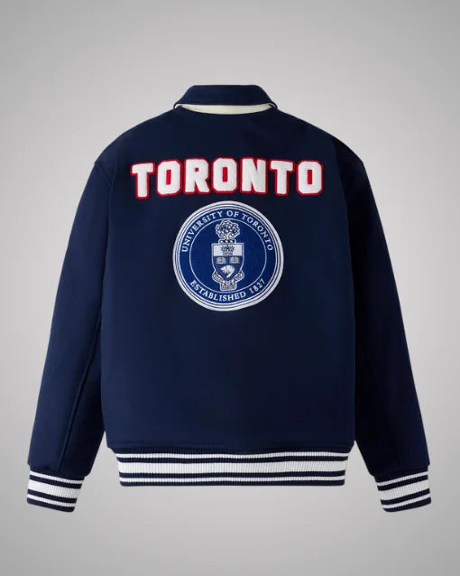 OVO Campus Toronto Navy Wool Varsity Jacket