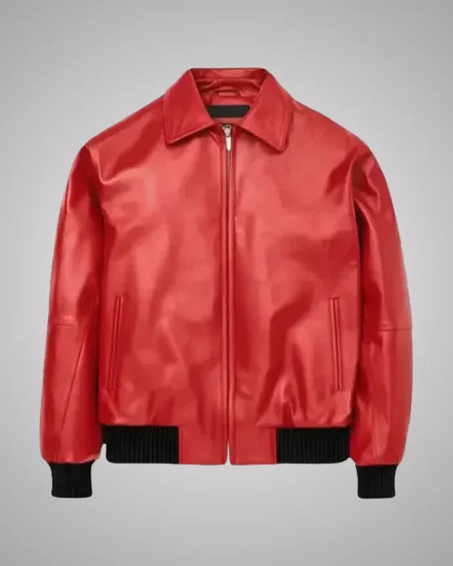 Drake Polar Opposites Red Leather Jacket