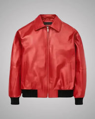 Drake Polar Opposites Red Leather Jacket