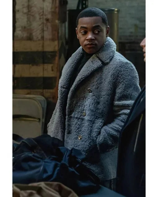 Tariq St. Patrick shearling coat Power Book II Ghost S03