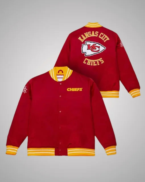 Red Satin Heavyweight Jacket Kansas City Chiefs