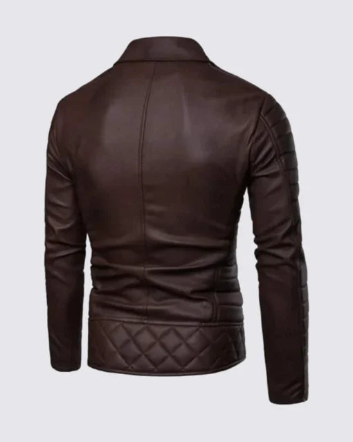 Slim Style Brown Leather Jacket