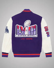 Ovo X Nfl Super Bowl Lviii Purple Varsity Jacket