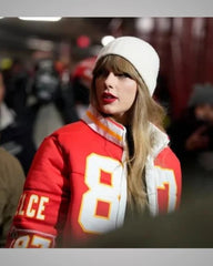 Taylor Swift Chiefs Red Puffer Jacket