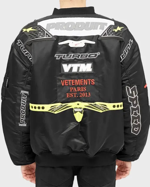 Vetements Leather Bomber Jacket