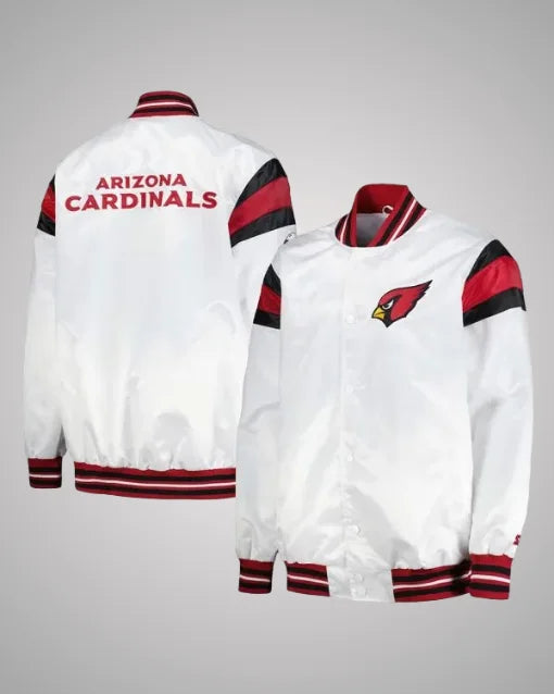 Satin Arizona Cardinals Midweight White Jacket